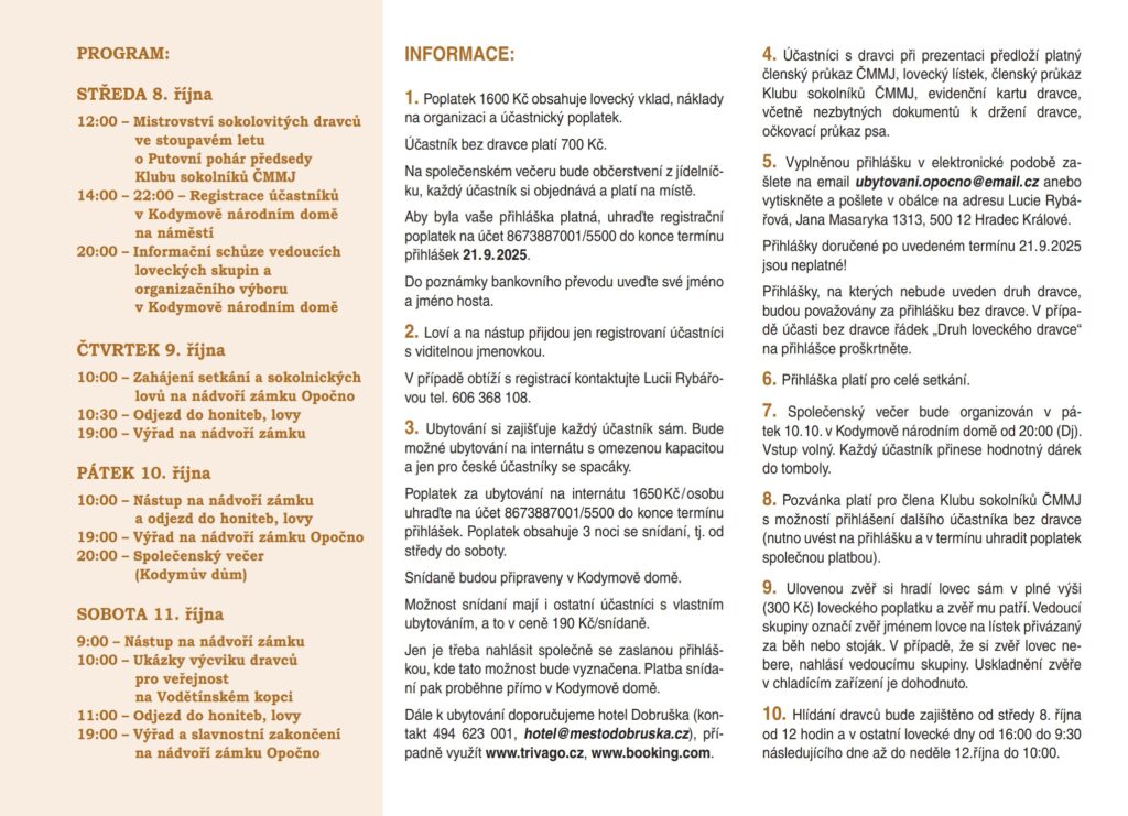 Informace Opočno 2025